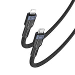 YESIDO CA107 câble de charge et transfert de données 1,2m 2,4A USB-C / Type-C vers 8 broches OD0.6, CA107