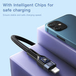YESIDO CA107 câble de charge et transfert de données 1,2m 2,4A USB-C / Type-C vers 8 broches OD0.6, CA107
