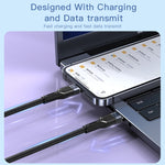 YESIDO CA107 câble de charge et transfert de données 1,2m 2,4A USB-C / Type-C vers 8 broches OD0.6, CA107