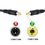 Câble adaptateur connecteur prise d'alimentation DC mâle 5,5 x 2,5mm vers mâle, 50cm, 1m, 1,5m