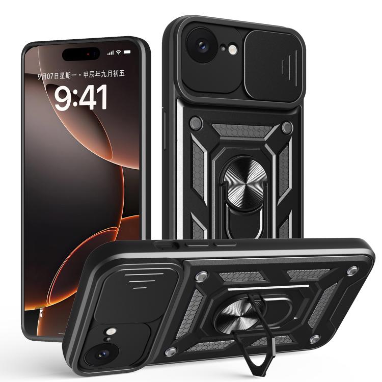 Coque de téléphone TPU+PC avec cache-caméra coulissant, pour iPhone 17e / 16e, pour iPhone 17 Pro Max, pour iPhone 17 Pro, pour iPhone 17, pour iPhone Air, pour iPhone 16 Pro Max