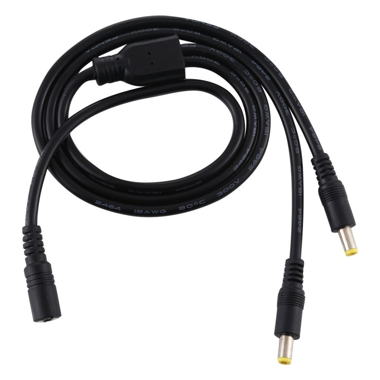 Adaptateur séparateur d'alimentation DC 1 vers 2 prise femelle 5,5 x 2,5mm vers mâle, longueur du câble : 70cm