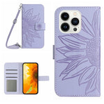 Étui de téléphone en cuir gaufré tournesol au toucher doux avec cordon, pour iPhone Air, pour iPhone 16 Pro Max, pour iPhone 16 Pro, pour iPhone 16 Plus