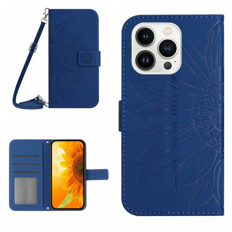 Étui de téléphone en cuir gaufré tournesol au toucher doux avec cordon, pour iPhone Air, pour iPhone 16 Pro Max, pour iPhone 16 Pro, pour iPhone 16 Plus