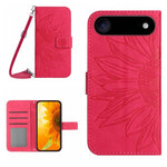 Étui de téléphone en cuir gaufré tournesol au toucher doux avec cordon, pour iPhone Air, pour iPhone 16 Pro Max, pour iPhone 16 Pro, pour iPhone 16 Plus