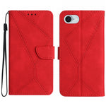 Étui de téléphone en cuir gaufré à couture, pour iPhone 17e / 16e, pour iPhone 17 Pro Max, pour iPhone 17 Pro, pour iPhone 17, pour iPhone Air, pour iPhone 16 Pro Max, pour iPhone 16 Pro, pour iPhone 16 Plus