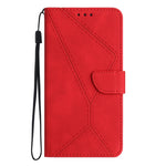 Étui de téléphone en cuir gaufré à couture, pour iPhone 17e / 16e, pour iPhone 17 Pro Max, pour iPhone 17 Pro, pour iPhone 17, pour iPhone Air, pour iPhone 16 Pro Max, pour iPhone 16 Pro, pour iPhone 16 Plus