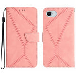 Étui de téléphone en cuir gaufré à couture, pour iPhone 17e / 16e, pour iPhone 17 Pro Max, pour iPhone 17 Pro, pour iPhone 17, pour iPhone Air, pour iPhone 16 Pro Max, pour iPhone 16 Pro, pour iPhone 16 Plus
