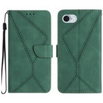 Étui de téléphone en cuir gaufré à couture, pour iPhone 17e / 16e, pour iPhone 17 Pro Max, pour iPhone 17 Pro, pour iPhone 17, pour iPhone Air, pour iPhone 16 Pro Max, pour iPhone 16 Pro, pour iPhone 16 Plus