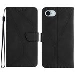 Étui de téléphone en cuir gaufré à couture, pour iPhone 17e / 16e, pour iPhone 17 Pro Max, pour iPhone 17 Pro, pour iPhone 17, pour iPhone Air, pour iPhone 16 Pro Max, pour iPhone 16 Pro, pour iPhone 16 Plus