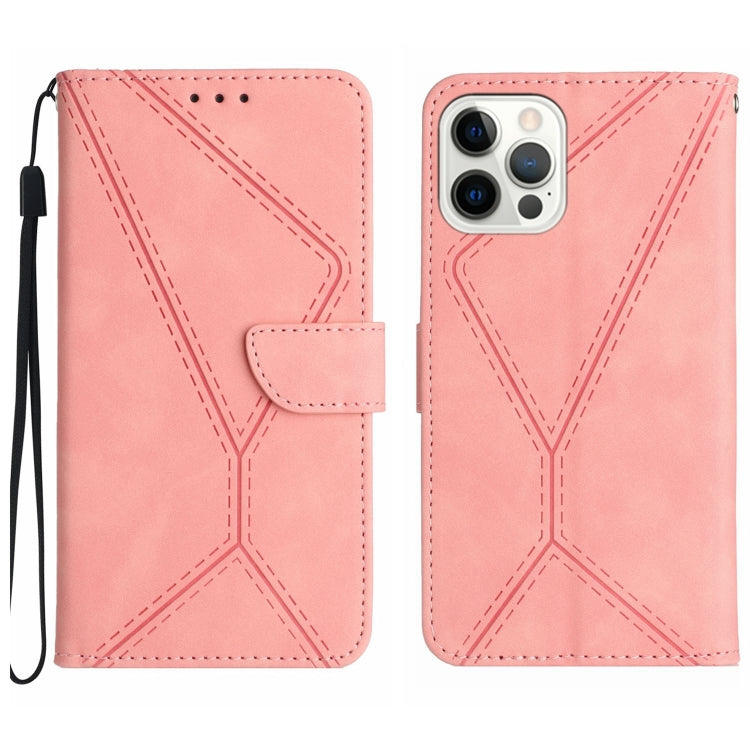 Étui de téléphone en cuir gaufré à couture, pour iPhone 17e / 16e, pour iPhone 17 Pro Max, pour iPhone 17 Pro, pour iPhone 17, pour iPhone Air, pour iPhone 16 Pro Max, pour iPhone 16 Pro, pour iPhone 16 Plus