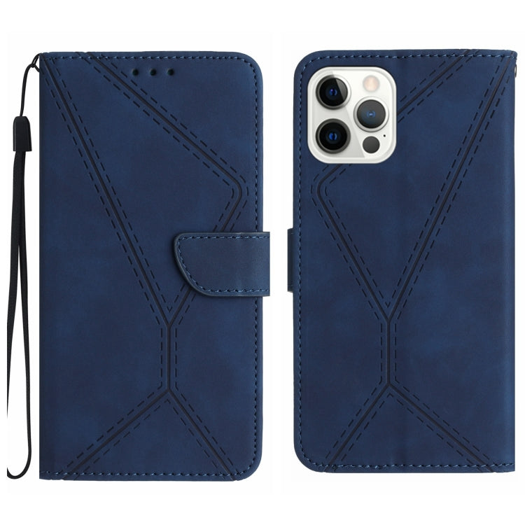 Étui de téléphone en cuir gaufré à couture, pour iPhone 17e / 16e, pour iPhone 17 Pro Max, pour iPhone 17 Pro, pour iPhone 17, pour iPhone Air, pour iPhone 16 Pro Max, pour iPhone 16 Pro, pour iPhone 16 Plus