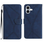 Étui de téléphone en cuir gaufré à couture, pour iPhone 17e / 16e, pour iPhone 17 Pro Max, pour iPhone 17 Pro, pour iPhone 17, pour iPhone Air, pour iPhone 16 Pro Max, pour iPhone 16 Pro, pour iPhone 16 Plus