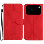 Étui de téléphone en cuir gaufré à couture, pour iPhone 17e / 16e, pour iPhone 17 Pro Max, pour iPhone 17 Pro, pour iPhone 17, pour iPhone Air, pour iPhone 16 Pro Max, pour iPhone 16 Pro, pour iPhone 16 Plus