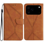 Étui de téléphone en cuir gaufré à couture, pour iPhone 17e / 16e, pour iPhone 17 Pro Max, pour iPhone 17 Pro, pour iPhone 17, pour iPhone Air, pour iPhone 16 Pro Max, pour iPhone 16 Pro, pour iPhone 16 Plus