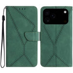 Étui de téléphone en cuir gaufré à couture, pour iPhone 17e / 16e, pour iPhone 17 Pro Max, pour iPhone 17 Pro, pour iPhone 17, pour iPhone Air, pour iPhone 16 Pro Max, pour iPhone 16 Pro, pour iPhone 16 Plus