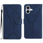 Étui de téléphone en cuir gaufré à couture, pour iPhone 17e / 16e, pour iPhone 17 Pro Max, pour iPhone 17 Pro, pour iPhone 17, pour iPhone Air, pour iPhone 16 Pro Max, pour iPhone 16 Pro, pour iPhone 16 Plus