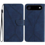 Étui de téléphone en cuir gaufré à couture, pour iPhone 17e / 16e, pour iPhone 17 Pro Max, pour iPhone 17 Pro, pour iPhone 17, pour iPhone Air, pour iPhone 16 Pro Max, pour iPhone 16 Pro, pour iPhone 16 Plus