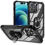 Coque de protection TPU + PC avec porte-anneau, Pour iPhone 17e / 16e, Pour iPhone 17 Pro Max, Pour iPhone 17, Pour iPhone Air, Pour iPhone 16 Pro Max, Pour iPhone 16 Pro, Pour iPhone 16 Plus, Pour iPhone 16