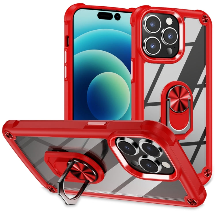 Coque de protection TPU + PC avec porte-anneau, Pour iPhone 17e / 16e, Pour iPhone 17 Pro Max, Pour iPhone 17, Pour iPhone Air, Pour iPhone 16 Pro Max, Pour iPhone 16 Pro, Pour iPhone 16 Plus, Pour iPhone 16