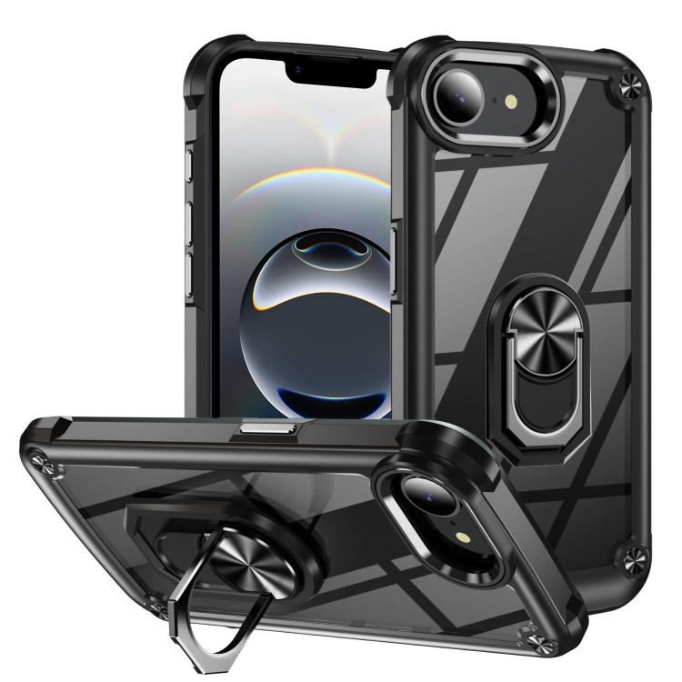 Coque de protection TPU + PC avec porte-anneau, Pour iPhone 17e / 16e, Pour iPhone 17 Pro Max, Pour iPhone 17, Pour iPhone Air, Pour iPhone 16 Pro Max, Pour iPhone 16 Pro, Pour iPhone 16 Plus, Pour iPhone 16