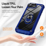 Coque de protection TPU + PC avec porte-anneau, Pour iPhone 17e / 16e, Pour iPhone 17 Pro Max, Pour iPhone 17, Pour iPhone Air, Pour iPhone 16 Pro Max, Pour iPhone 16 Pro, Pour iPhone 16 Plus, Pour iPhone 16