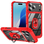 Coque de protection TPU + PC avec porte-anneau, Pour iPhone 17e / 16e, Pour iPhone 17 Pro Max, Pour iPhone 17, Pour iPhone Air, Pour iPhone 16 Pro Max, Pour iPhone 16 Pro, Pour iPhone 16 Plus, Pour iPhone 16