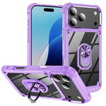 Coque de protection TPU + PC avec porte-anneau, Pour iPhone 17e / 16e, Pour iPhone 17 Pro Max, Pour iPhone 17, Pour iPhone Air, Pour iPhone 16 Pro Max, Pour iPhone 16 Pro, Pour iPhone 16 Plus, Pour iPhone 16