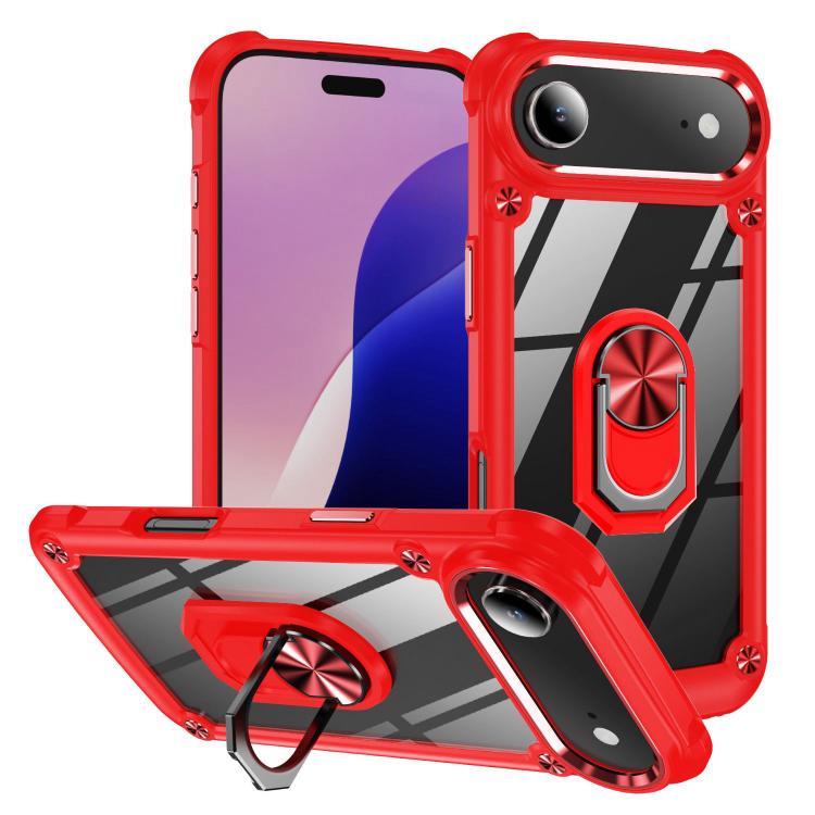 Coque de protection TPU + PC avec porte-anneau, Pour iPhone 17e / 16e, Pour iPhone 17 Pro Max, Pour iPhone 17, Pour iPhone Air, Pour iPhone 16 Pro Max, Pour iPhone 16 Pro, Pour iPhone 16 Plus, Pour iPhone 16