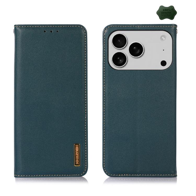 Coque de téléphone en cuir de vachette nappa KHAZNEH, pour iPhone 17 Pro Max, pour iPhone 16e / 17e, pour iPhone 17 Pro, pour iPhone 17, pour iPhone Air, pour iPhone 16e, pour iPhone 16 Pro Max, pour iPhone 16 Pro, pour iPhone 16 Plus, pour iPhone 16