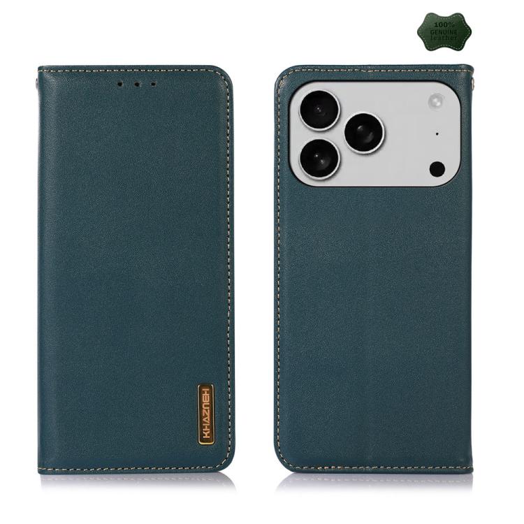 Coque de téléphone en cuir de vachette nappa KHAZNEH, pour iPhone 17 Pro Max, pour iPhone 16e / 17e, pour iPhone 17 Pro, pour iPhone 17, pour iPhone Air, pour iPhone 16e, pour iPhone 16 Pro Max, pour iPhone 16 Pro, pour iPhone 16 Plus, pour iPhone 16