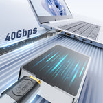 Adaptateur droit femelle USB-C / Type-C 40Gbps 240W vers USB-C / Type-C femelle, adaptateur droit