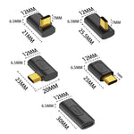 Adaptateur coudé moyen femelle USB-C / Type-C 40Gbps 240W vers USB-C / Type-C mâle, adaptateur coudé moyen
