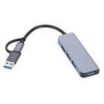 Station d'accueil multifonction 4 en 1 USB+USB-C/Type-C vers USB, HUB adaptateur 2301