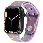 Bracelet de montre en silicone Rainbow Raindrops, pour Apple Watch 5 44 mm, pour Apple Watch 5 40 mm, pour Apple Watch 4 44 mm, pour Apple Watch 4 40 mm