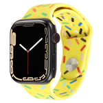 Bracelet de montre en silicone Rainbow Raindrops, pour Apple Watch 5 44 mm, pour Apple Watch 5 40 mm, pour Apple Watch 4 44 mm, pour Apple Watch 4 40 mm