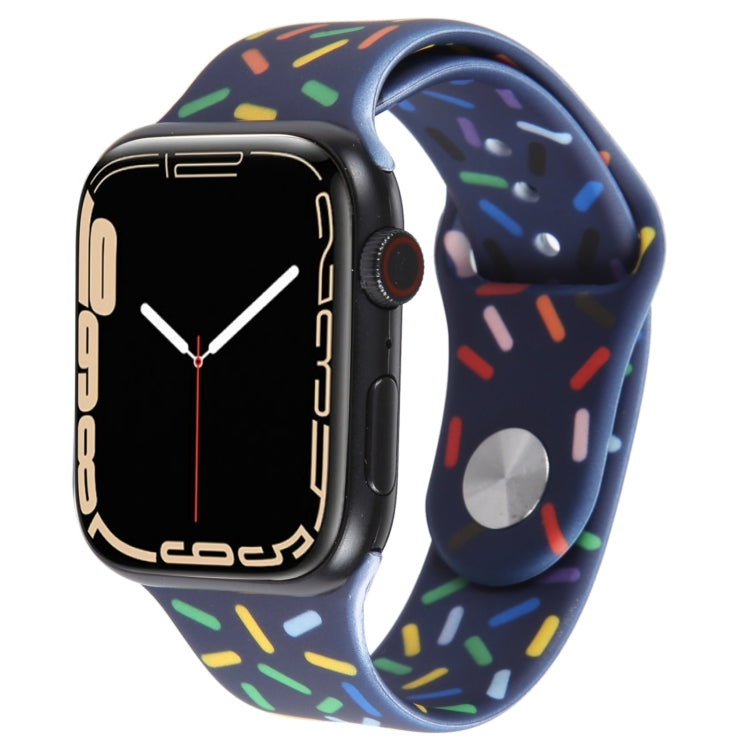 Bracelet de montre en silicone gouttes de pluie arc-en-ciel, pour Apple Watch 3 38 mm, pour Apple Watch 3 42 mm, pour Apple Watch 2 42 mm, pour Apple Watch 2 38 mm