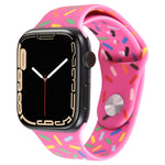 Bracelet de montre en silicone gouttes de pluie arc-en-ciel, pour Apple Watch 3 38 mm, pour Apple Watch 3 42 mm, pour Apple Watch 2 42 mm, pour Apple Watch 2 38 mm