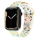 Bracelet de montre en silicone gouttes de pluie arc-en-ciel, pour Apple Watch 3 38 mm, pour Apple Watch 3 42 mm, pour Apple Watch 2 42 mm, pour Apple Watch 2 38 mm