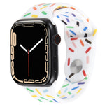 Bracelet de montre en silicone gouttes de pluie arc-en-ciel, pour Apple Watch 3 38 mm, pour Apple Watch 3 42 mm, pour Apple Watch 2 42 mm, pour Apple Watch 2 38 mm