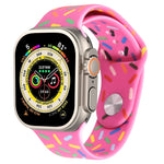 Rainbow Raindrops Silicone Watch Band, For Apple Watch Ultra 49mm, For Apple Watch SE 2023 44mm, For Apple Watch 8 41mm, For Apple Watch SE 2023 40mm