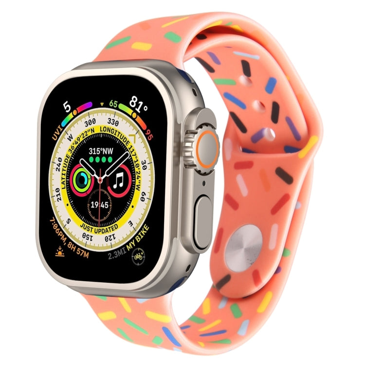 Bracelet de montre en silicone Rainbow Raindrops, pour Apple Watch 8 45mm, pour Apple Watch Ultra 2 49mm, pour Apple Watch SE 2022 40mm, pour Apple Watch 9 45mm