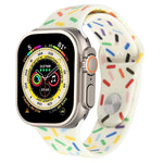 Bracelet de montre en silicone Rainbow Raindrops, pour Apple Watch 8 45mm, pour Apple Watch Ultra 2 49mm, pour Apple Watch SE 2022 40mm, pour Apple Watch 9 45mm