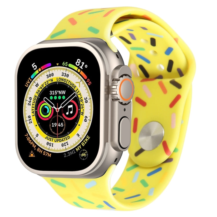 Bracelet de montre en silicone gouttes de pluie arc-en-ciel, Pour Apple Watch SE 2022 44mm, Pour Apple Watch 9 41mm, Pour Apple Watch 7 41mm, Pour Apple Watch 7 45mm
