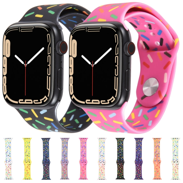 Bracelet de montre en silicone Rainbow Raindrops, pour Apple Watch 8 45mm, pour Apple Watch Ultra 2 49mm, pour Apple Watch SE 2022 40mm, pour Apple Watch 9 45mm