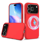 Coque antichoc en silicone Magsafe, Pour iPhone 17e / 16e, Pour iPhone 17 Pro Max, Pour iPhone 17 Pro, Pour iPhone 17, Pour iPhone Air