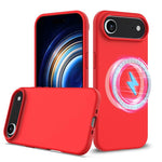 Coque antichoc en silicone Magsafe, Pour iPhone 17e / 16e, Pour iPhone 17 Pro Max, Pour iPhone 17 Pro, Pour iPhone 17, Pour iPhone Air