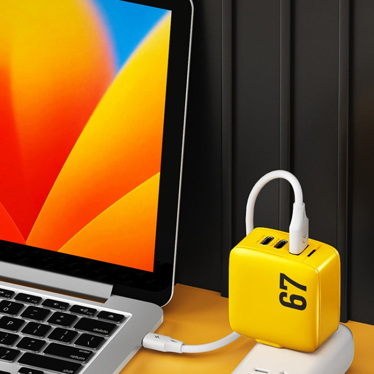 Chargeur WK WP-U141 67W USB + double USB-C / Type-C GaN, prise CN, prise US, prise EU, prise UK