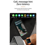 Montre connectée WS-E9 Ultra 2,2 pouces, étanche IP67, boucle en métal, bracelet en silicone océan, compatible avec la fréquence cardiaque et la technologie NFC.