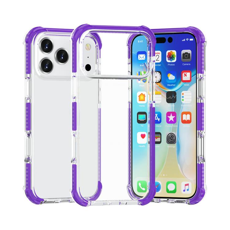 Coque de téléphone hybride antichoc quatre coins en TPU acrylique, pour iPhone 17 Pro Max, pour iPhone 17 Pro, pour iPhone 17, pour iPhone Air